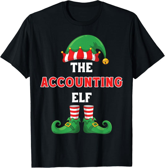 The Accounting Elf Shirt Christmas for Accountant CPA T-Shirt - T-Shirt | Black