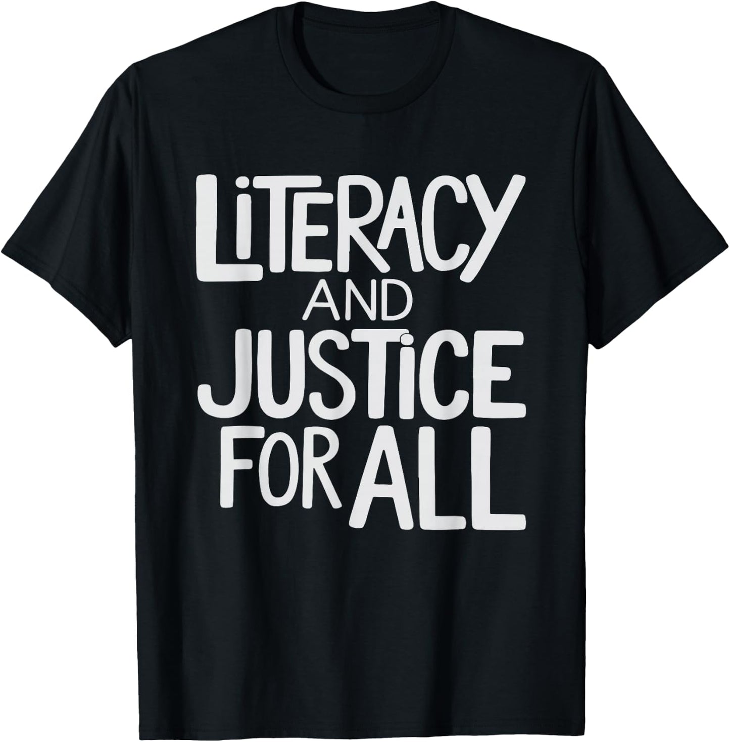 Reading Book Club Literacy and Justice for All Librarian T-Shirt - T-Shirt | Black