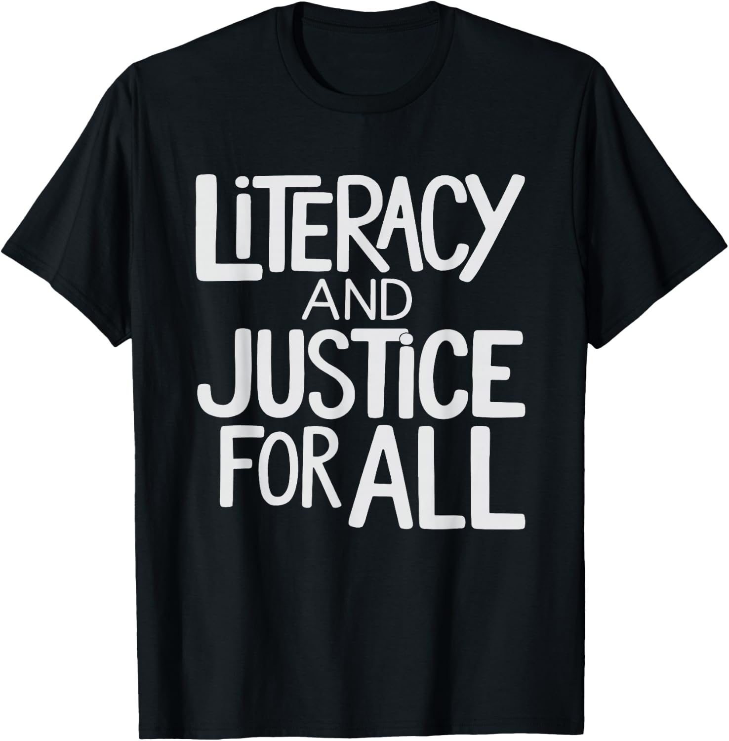 Reading Book Club Literacy and Justice for All Librarian T-Shirt - T-Shirt | Black