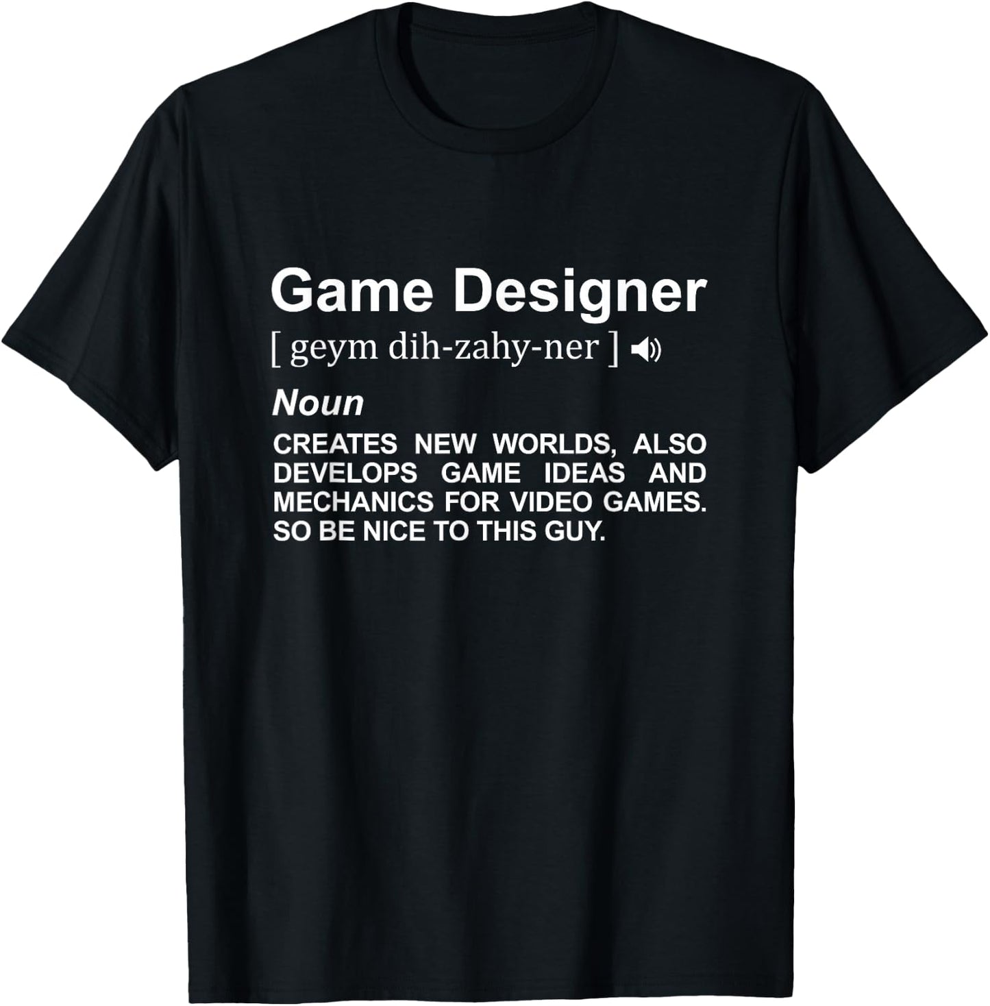 Game Designer Meaning Game Developer T-Shirt - T-Shirt | Black