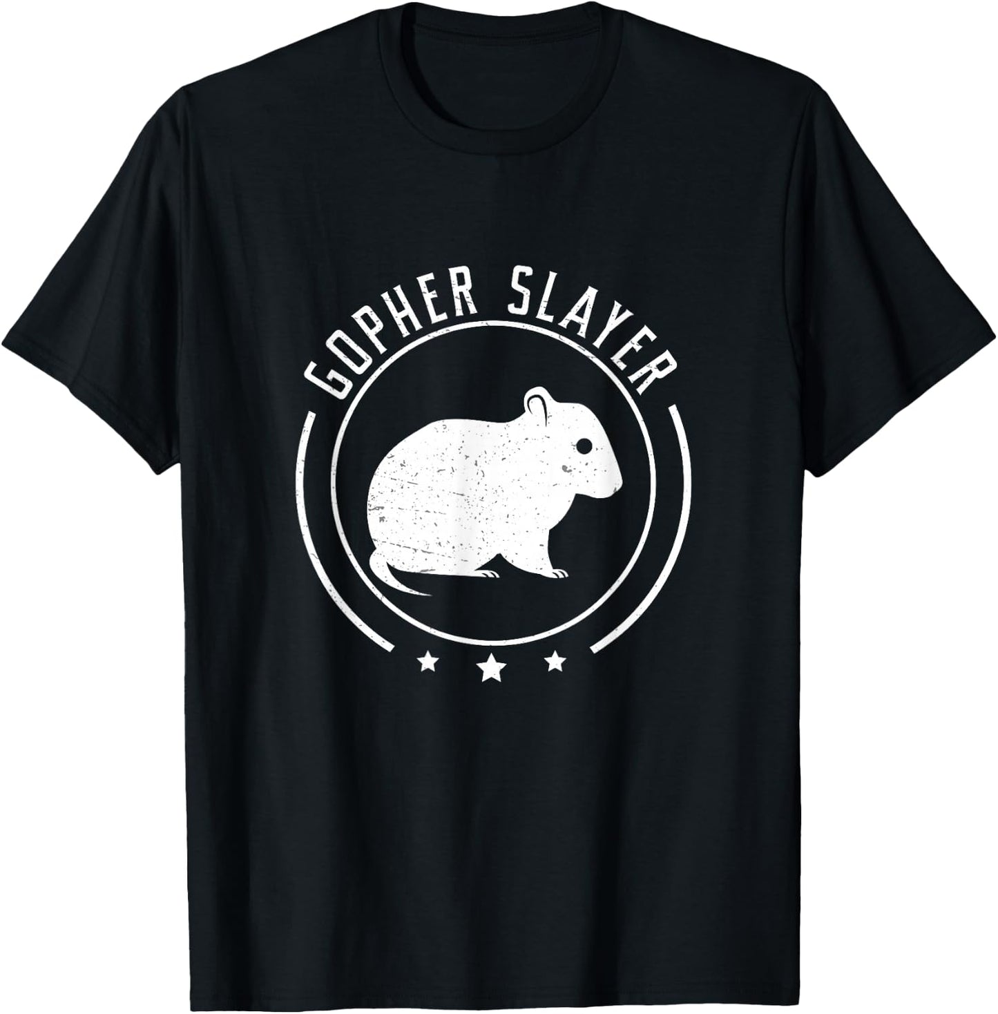 Funny Gopher Slayer For Gopher Rodent Trapping Gopher Hunter T-Shirt - T-Shirt | Black