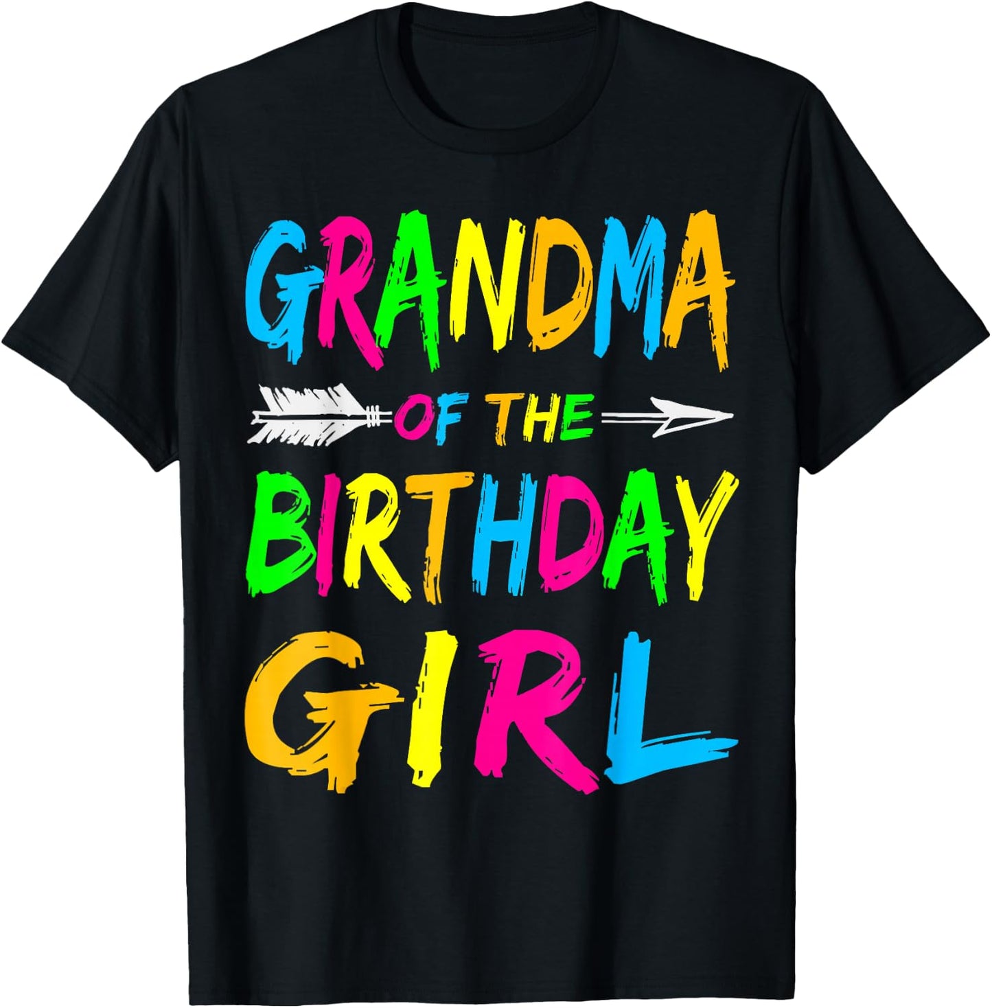 Grandma of the Birthday Girl Retro 80's Party Shirt T-Shirt - T-Shirt | Black
