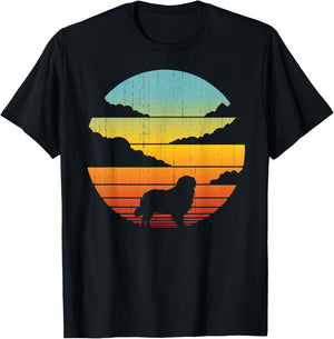 Golden Retriever Retro Vintage 60s 70s Sunset Dog Lovers Men T-Shirt - T-Shirt | Black