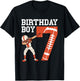 7 Years Old Boy Football Player 7th Football Birthday Boys T-Shirt - T-Shirt | Black