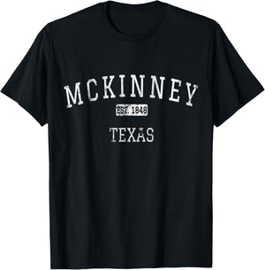 McKinney Texas TX Vintage T-Shirt - T-Shirt | Black