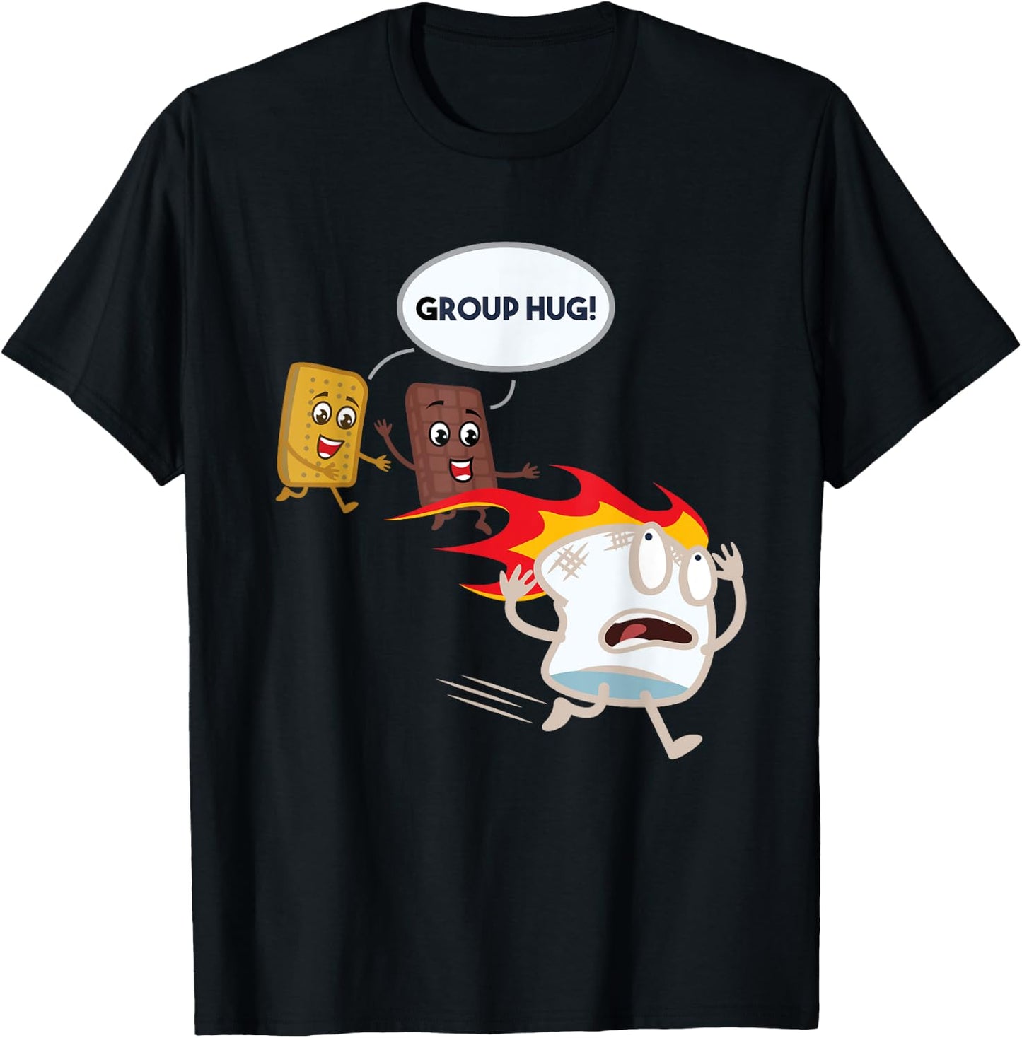 Smores S'mores Marshmallow Camping Roasting Bonfire T-Shirt - T-Shirt | Black