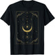 Moon Phases In Tarot Cards Golden Clouds Moon Circulation T-Shirt - T-Shirt | Black