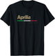 Aprilia Italian City Retro Flag Italy T-Shirt - T-Shirt | Black