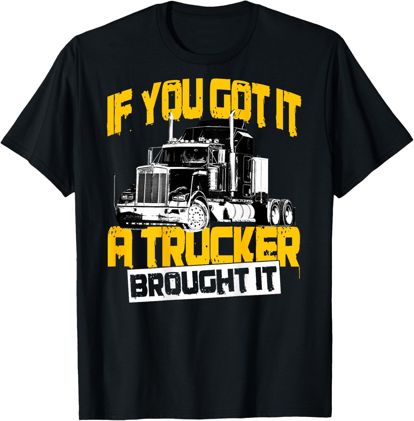 Trucker Gifts Design On Back Of Clothing T-Shirt - T-Shirt | Black