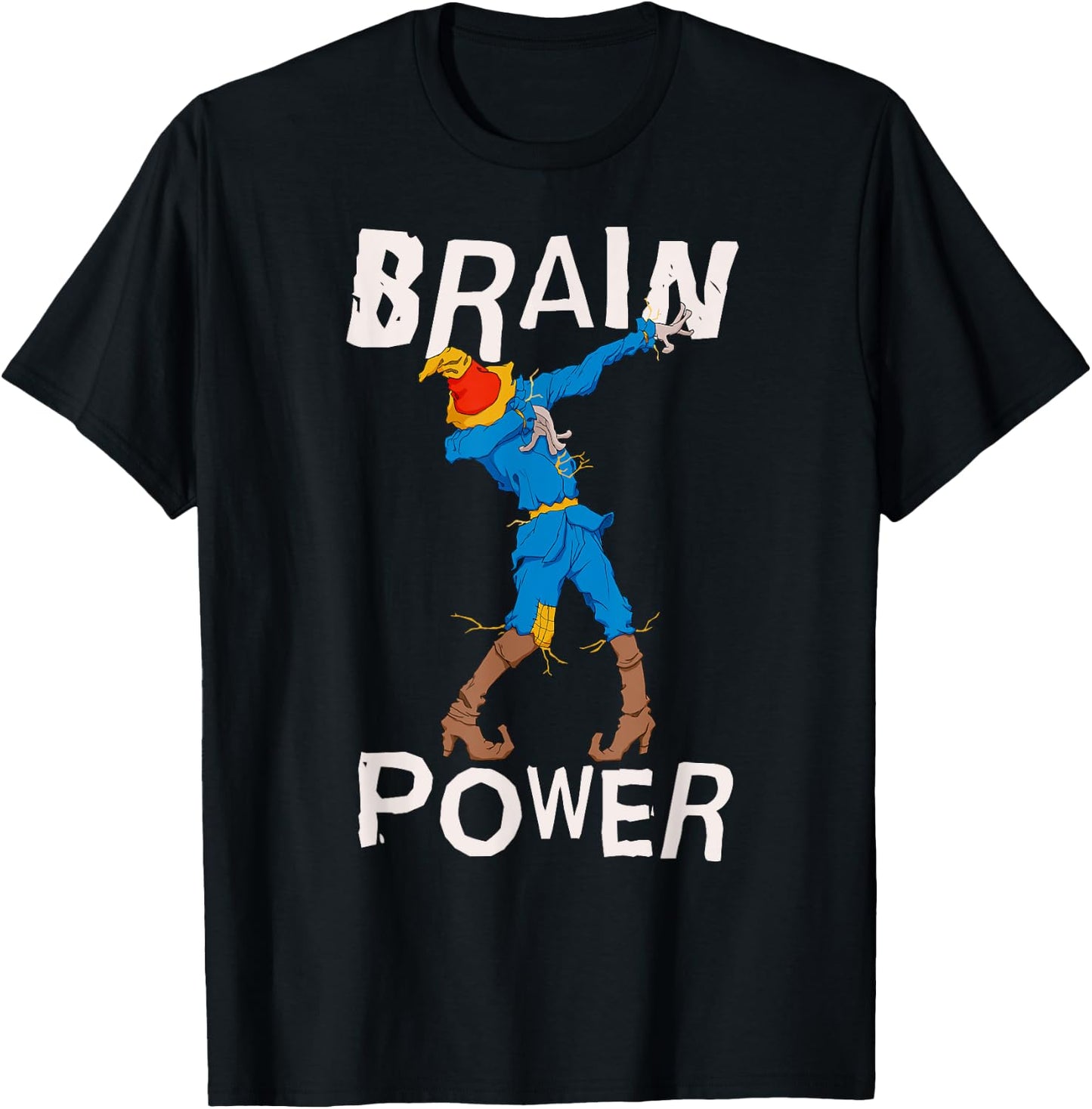 Fun Dabbing Scarecrow The Wizard of Oz Scarecrow Brain Power T-Shirt - T-Shirt | Black