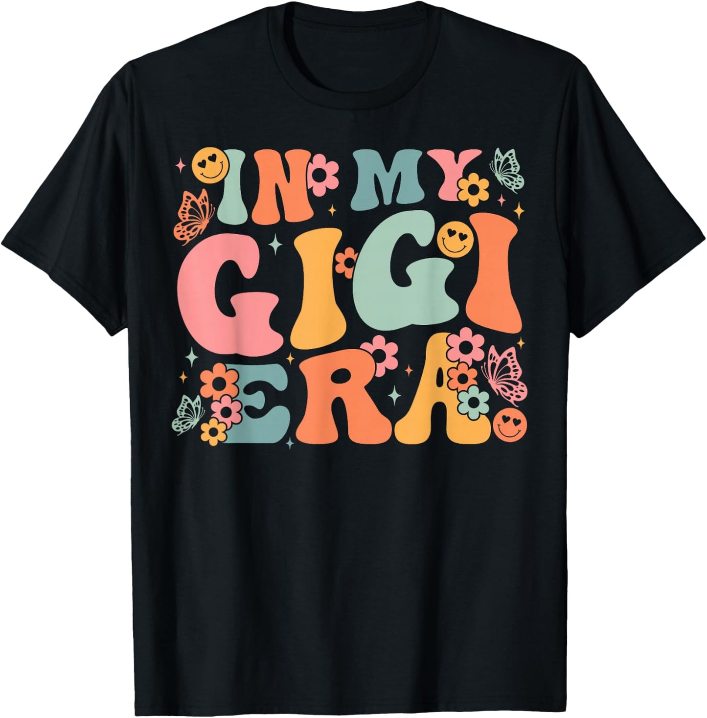 In My Gigi Era Baby Pregnancy Announcement for Grandma T-Shirt - T-Shirt | Black