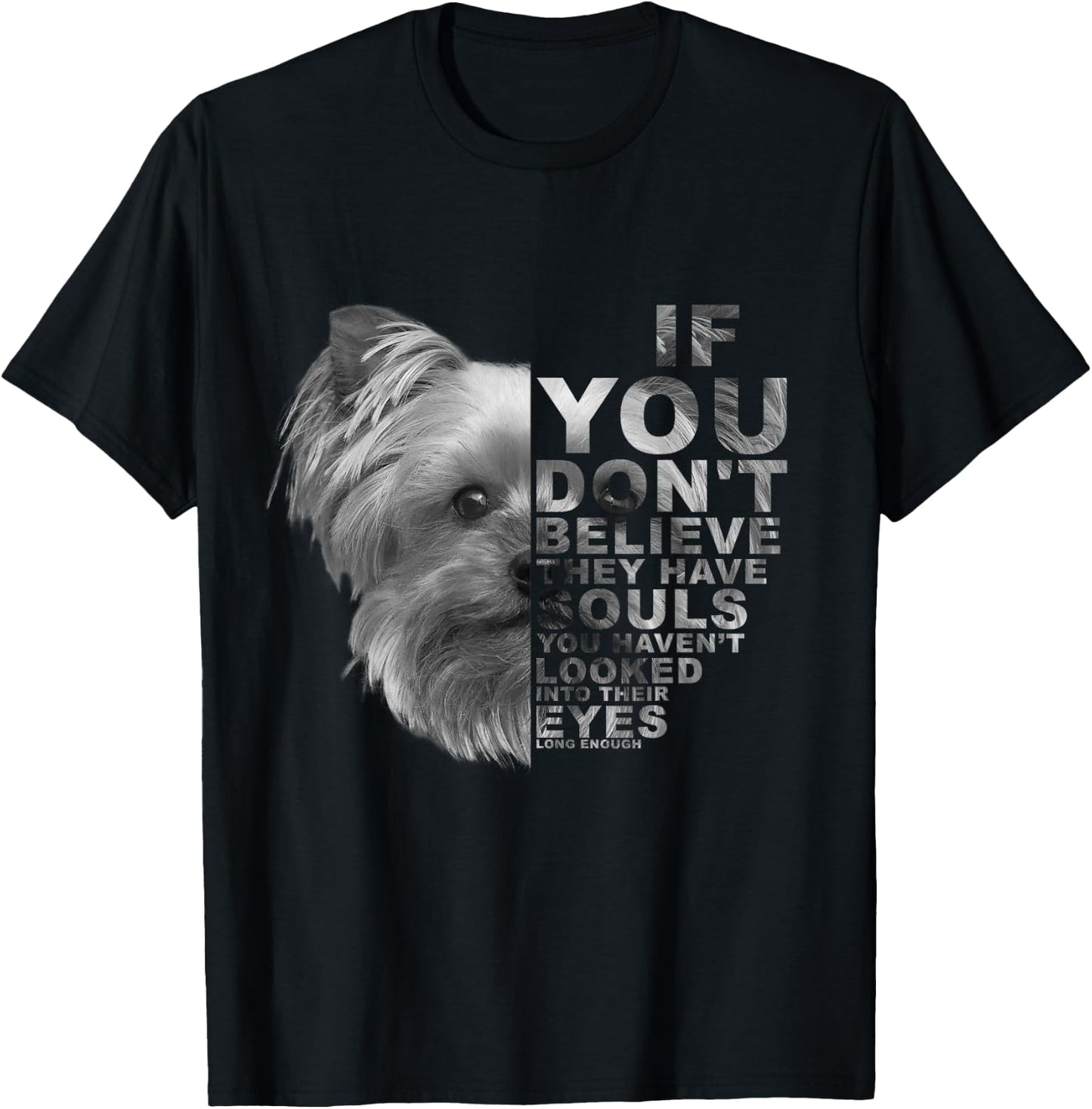 If You Don't Believe They Have Souls Havanese Dog Portrait Men Women Kids T-Shirt - T-Shirt | Black