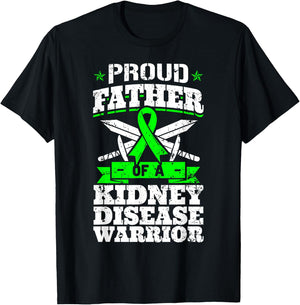 Proud Father Of A Kidney Disease Warrior CKD Awareness Dad T-Shirt - T-Shirt | Black