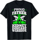 Proud Father Of A Kidney Disease Warrior CKD Awareness Dad T-Shirt - T-Shirt | Black