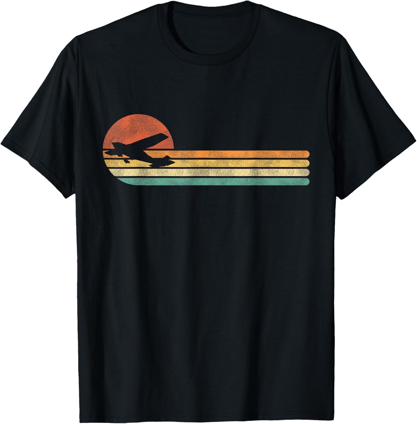 Airplane Pilot Vintage T-Shirt - T-Shirt | Black