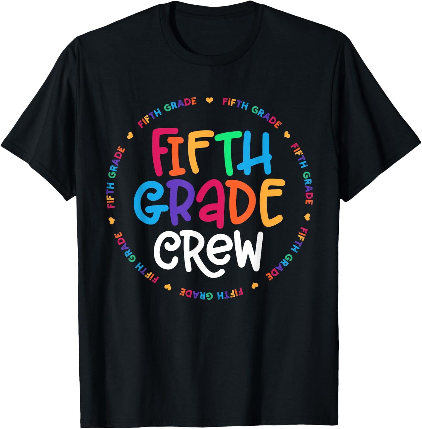 Fifth Grade Crew 5th Grade Back To School Teacher T-Shirt - T-Shirt | Black