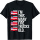 Im This Many Fire Trucks Old Four Year Old Birthday T-Shirt - T-Shirt | Black