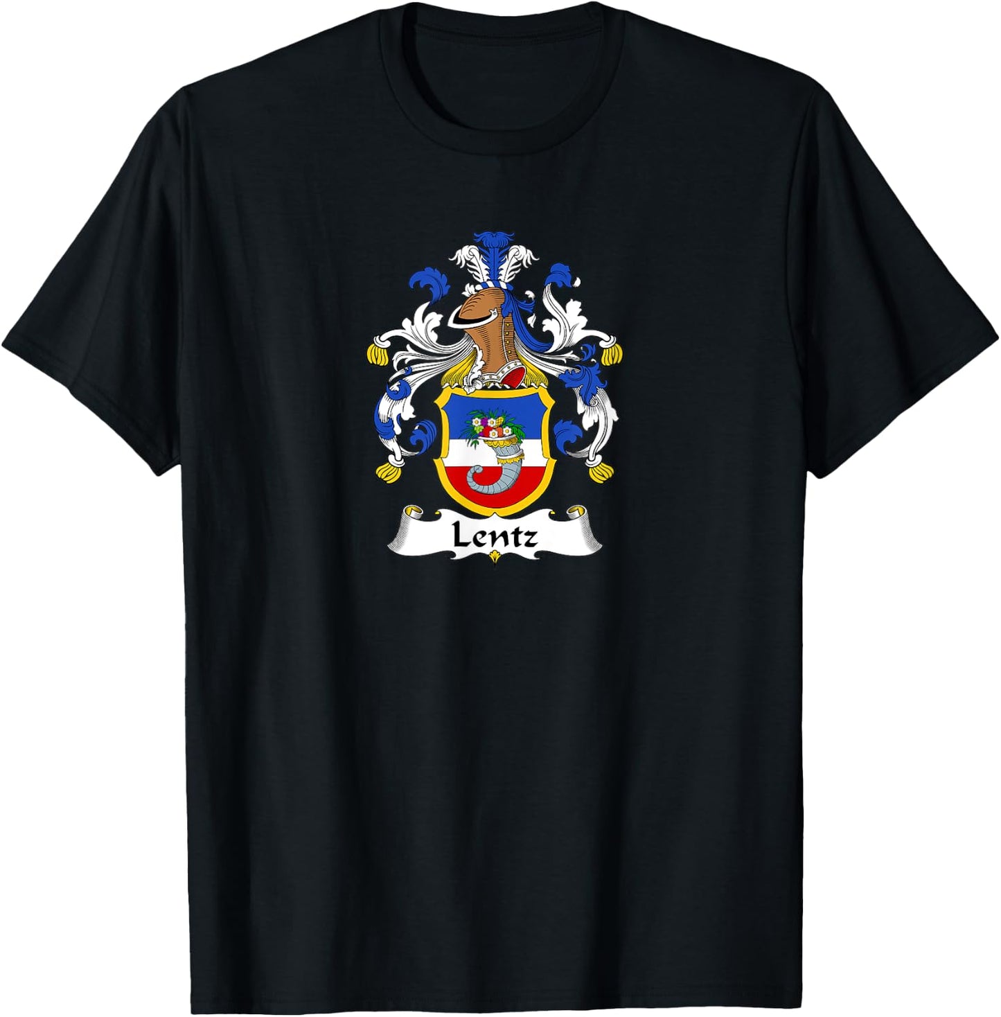 Lentz Coat of Arms - Family Crest T-Shirt - T-Shirt | Black