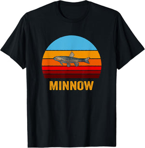 Retro Vintage Style Sunset Minnow T-Shirt - T-Shirt | Black