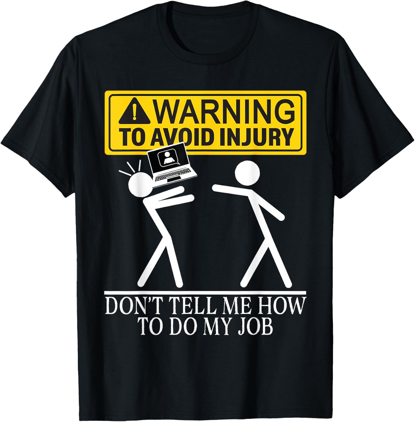 IT Software Programmers Computer Coder App Developer Warning T-Shirt - T-Shirt | Black