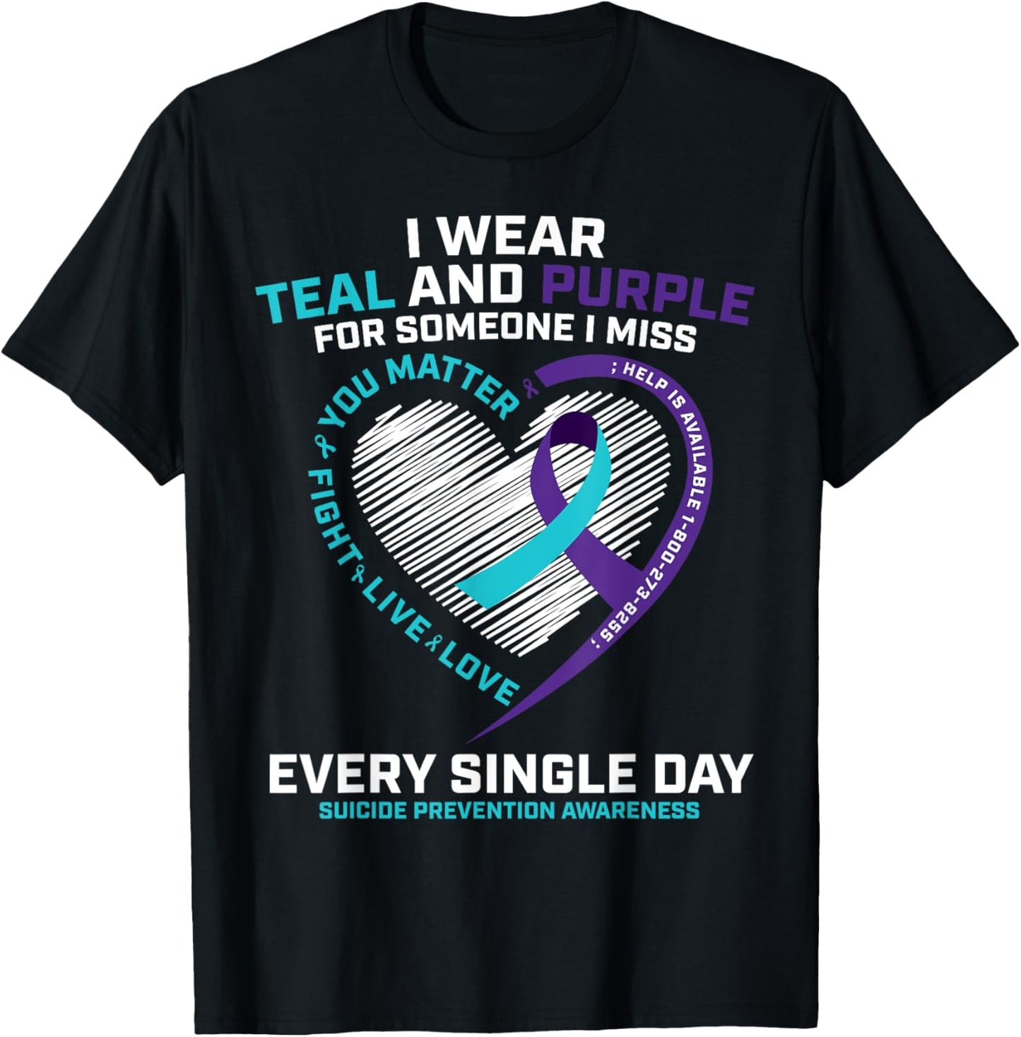 In Loving Memory Shirts Suicide Prevention Awareness T-Shirt - T-Shirt | Black