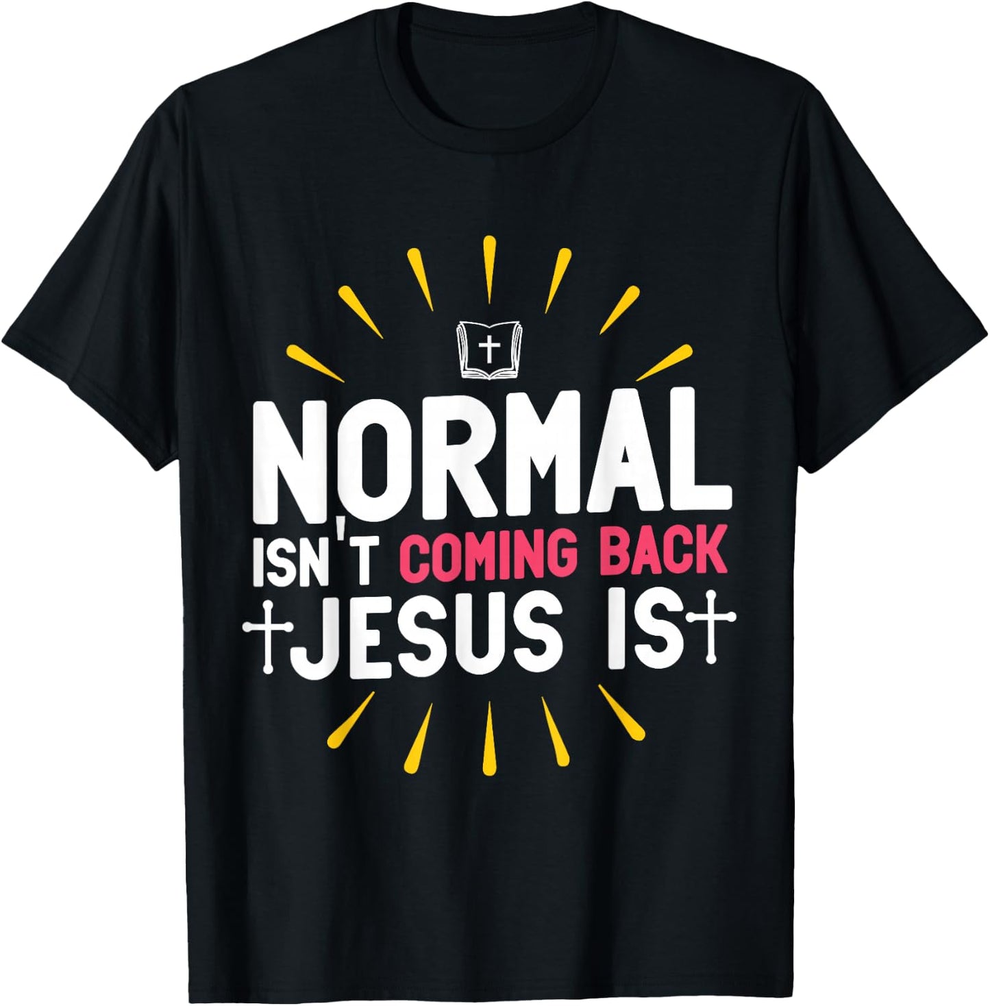 Normal Isn't Coming Back Jesus Is Christian Believer T-Shirt - T-Shirt | Black