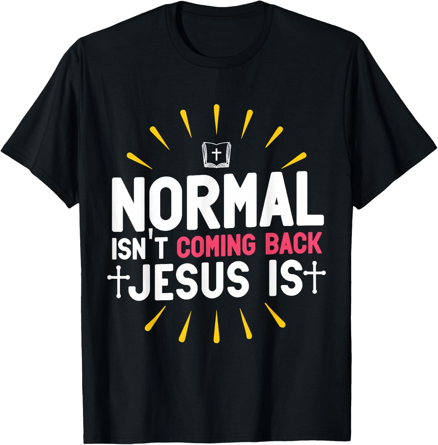 Normal Isn't Coming Back Jesus Is Christian Believer T-Shirt - T-Shirt | Black