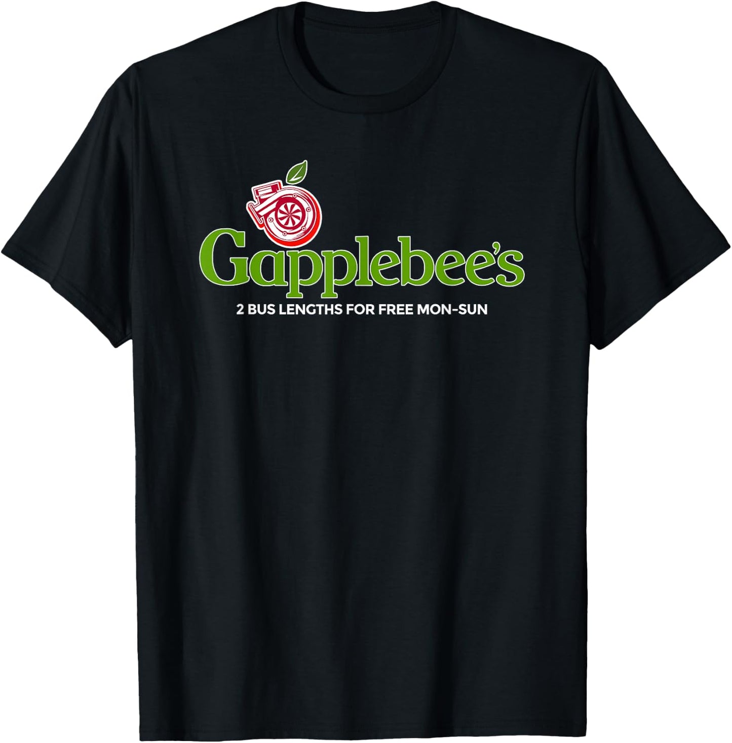 Gapplebee's Drag Racing American Muscle Turbo Boosted Small T-Shirt - T-Shirt | Black