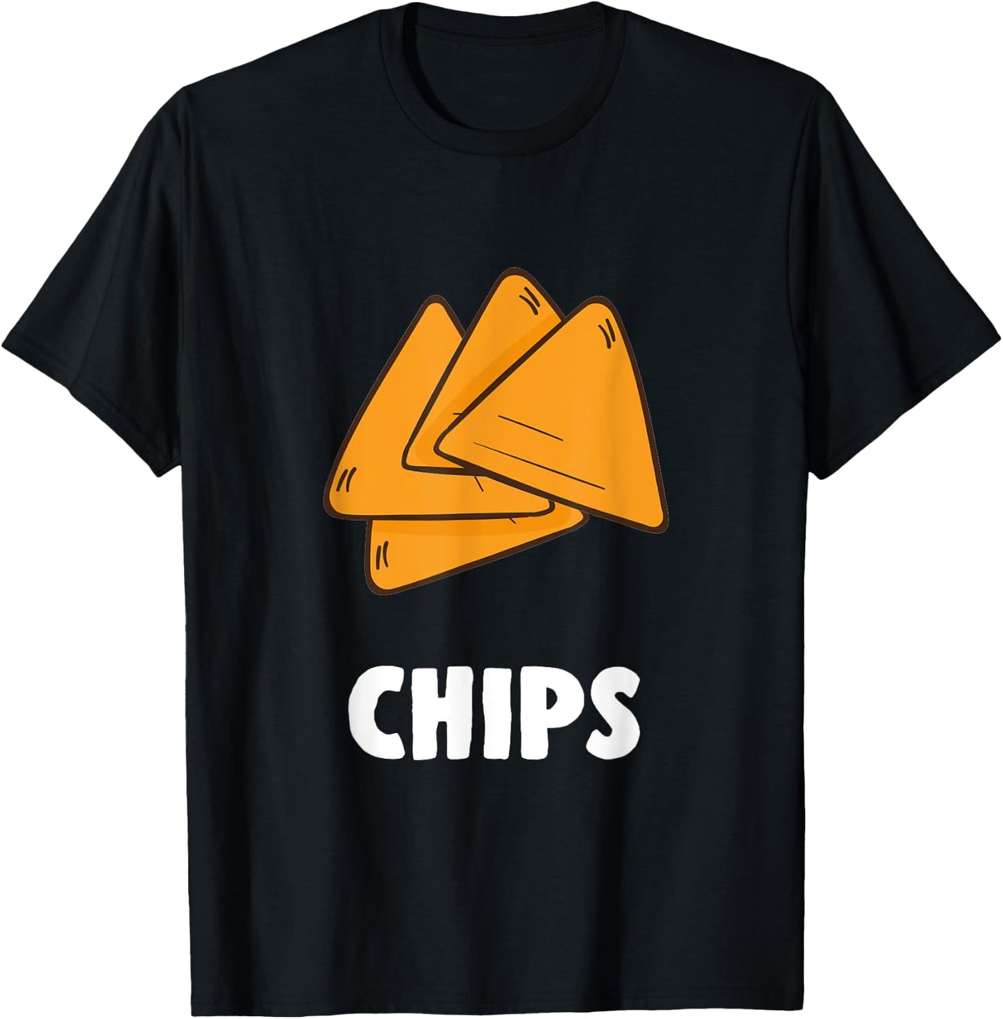 Couple Matching Halloween Costumes Chips T-Shirt - T-Shirt | Black