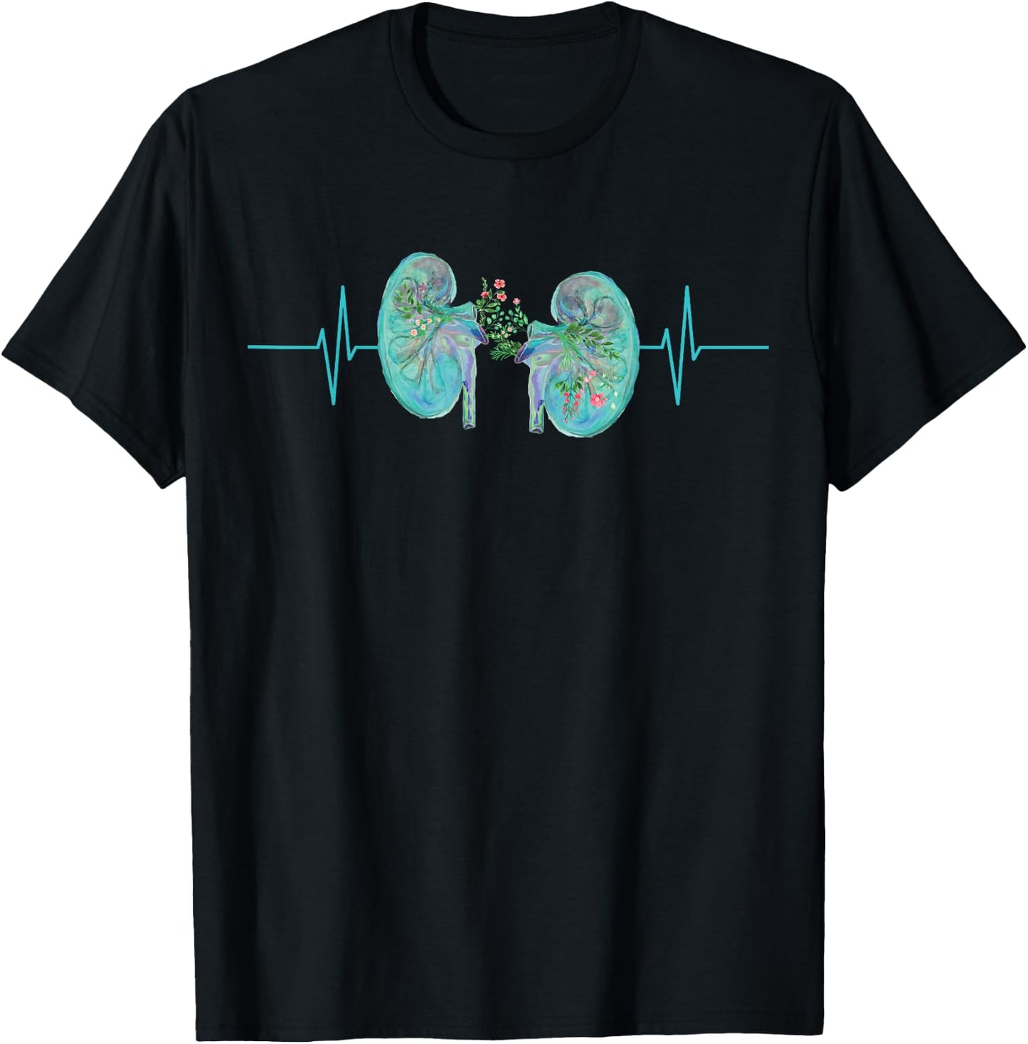 Nephrology Nurse Dialysis Technician Kidney Heartbeat RN T-Shirt - T-Shirt | Black