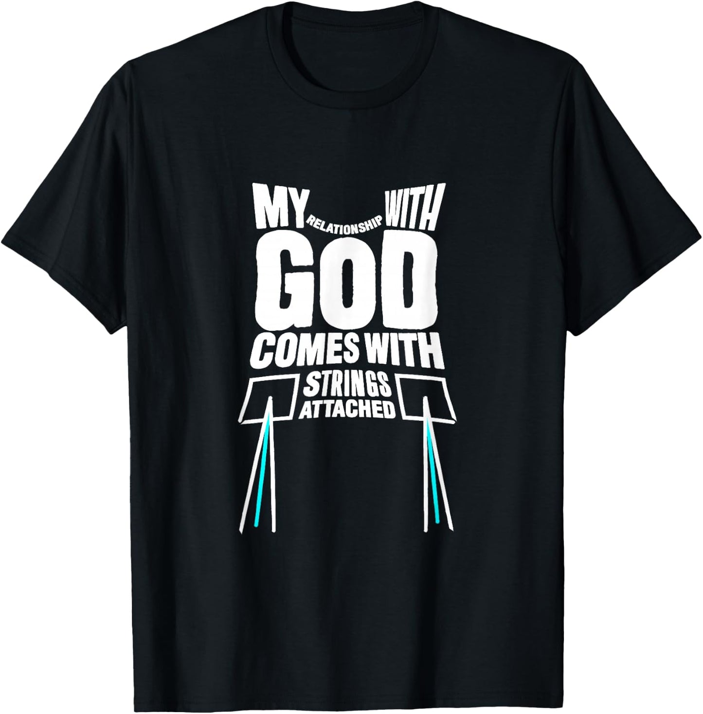Tzitzit My Relationship with God is Conditioned T-Shirt - T-Shirt | Black