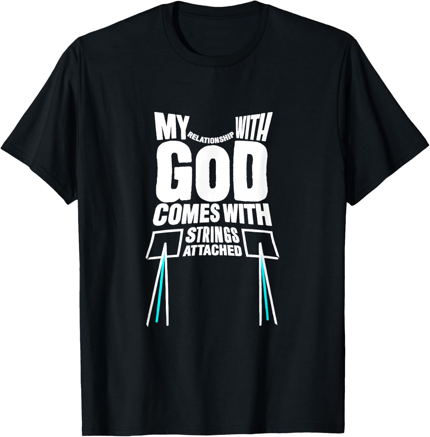Tzitzit My Relationship with God is Conditioned T-Shirt - T-Shirt | Black