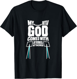 Tzitzit My Relationship with God is Conditioned T-Shirt - T-Shirt | Black
