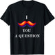 Mustache Question T-Shirt - T-Shirt | Black