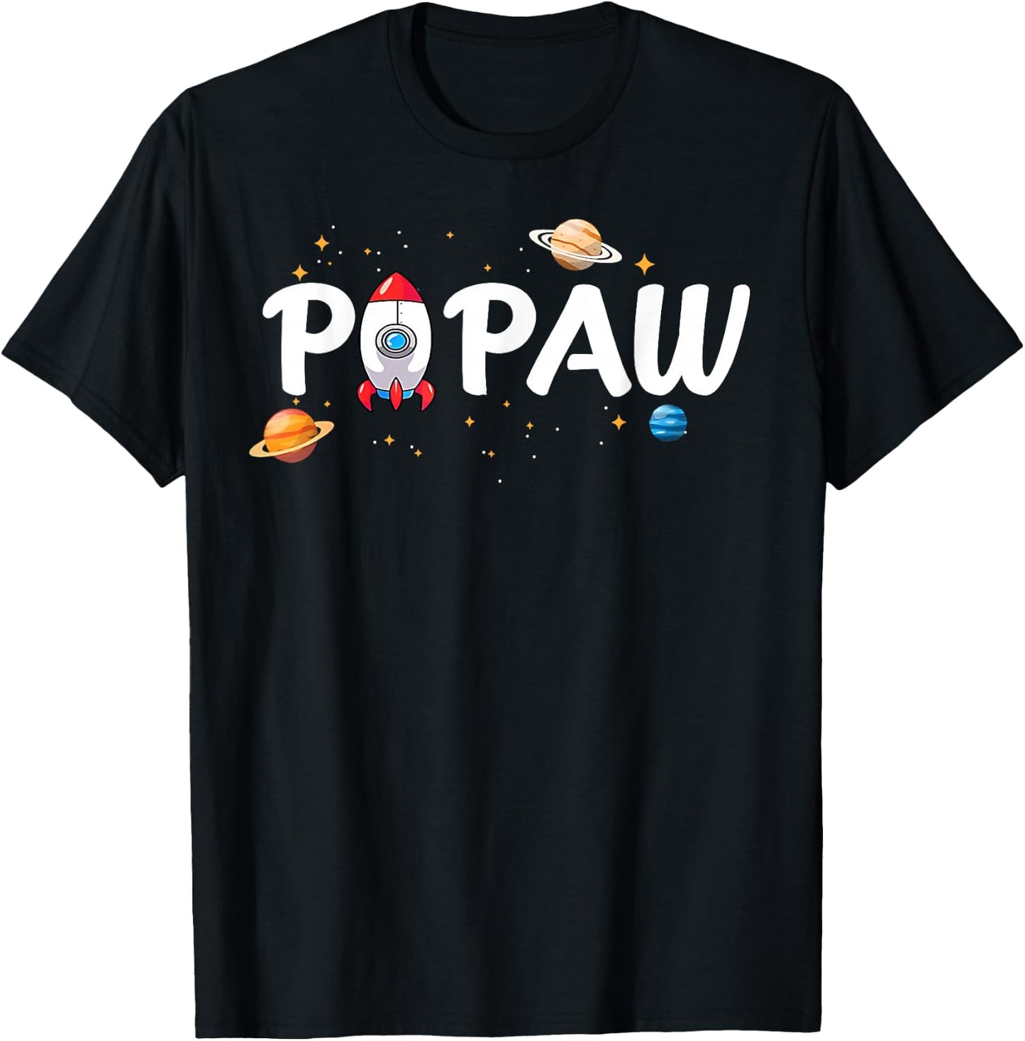 Papaw of The Birthday Boy Astronaut 1st Birthday Family T-Shirt - T-Shirt | Black