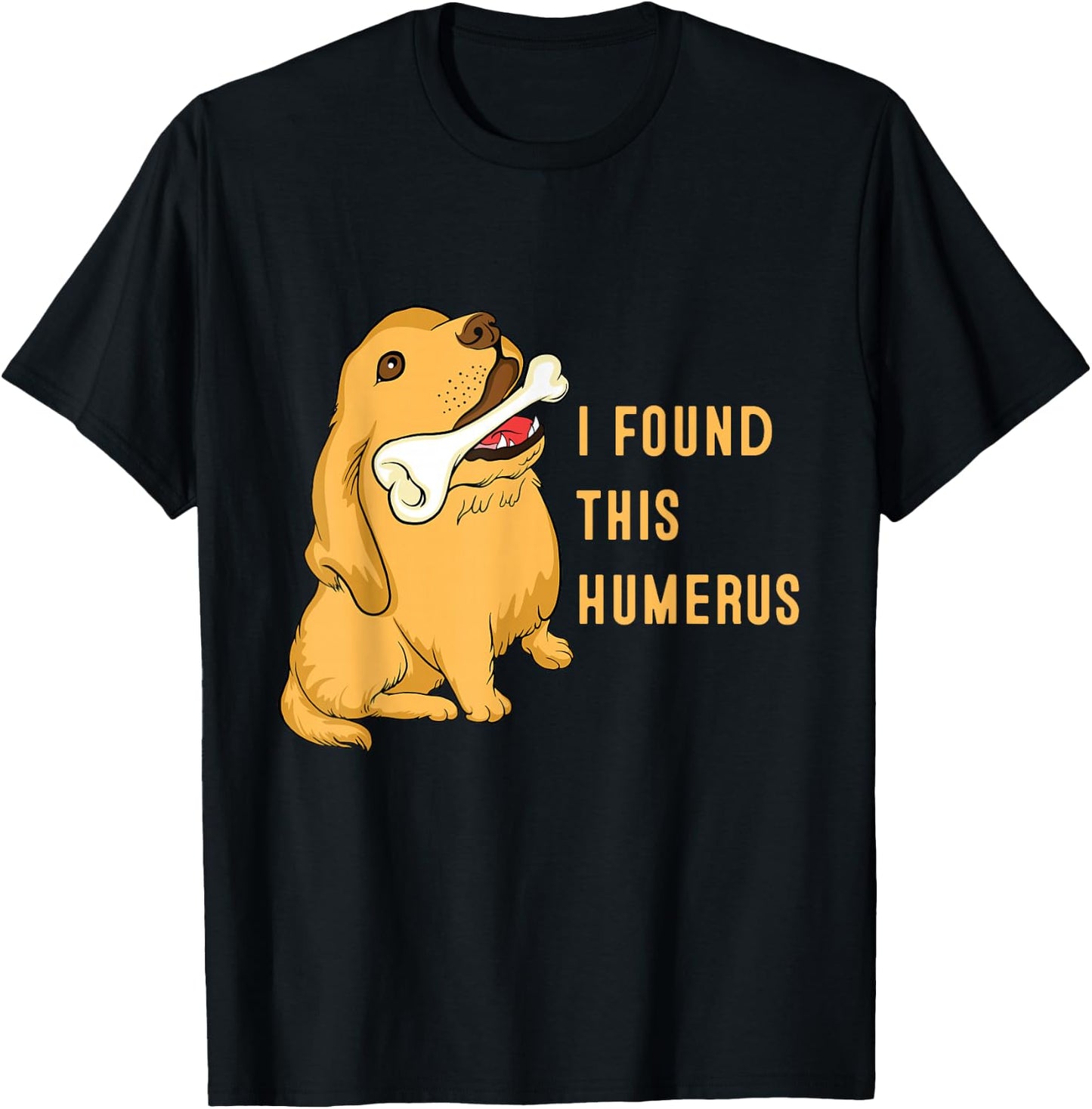 I found this humerus dog with bones funny T-Shirt - T-Shirt | Black