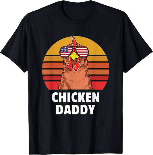 Chicken Daddy Farmer Chicken Lover T-Shirt - T-Shirt | Black