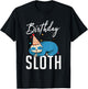 Birthday Sloth lazy cute Sloth T-Shirt - T-Shirt | Black