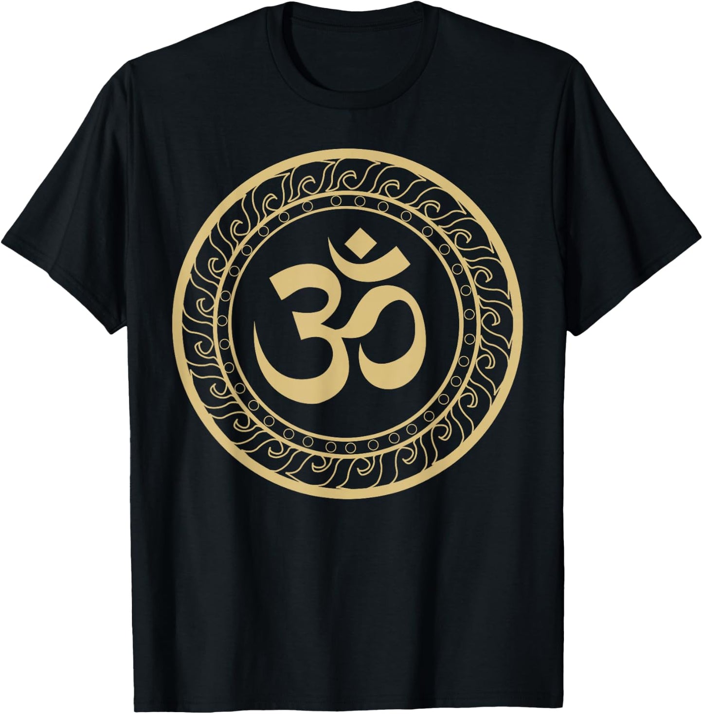 Om Ohm Aum Symbol T Shirt Spiritual Yoga Tea Gift T-Shirt - T-Shirt | Black
