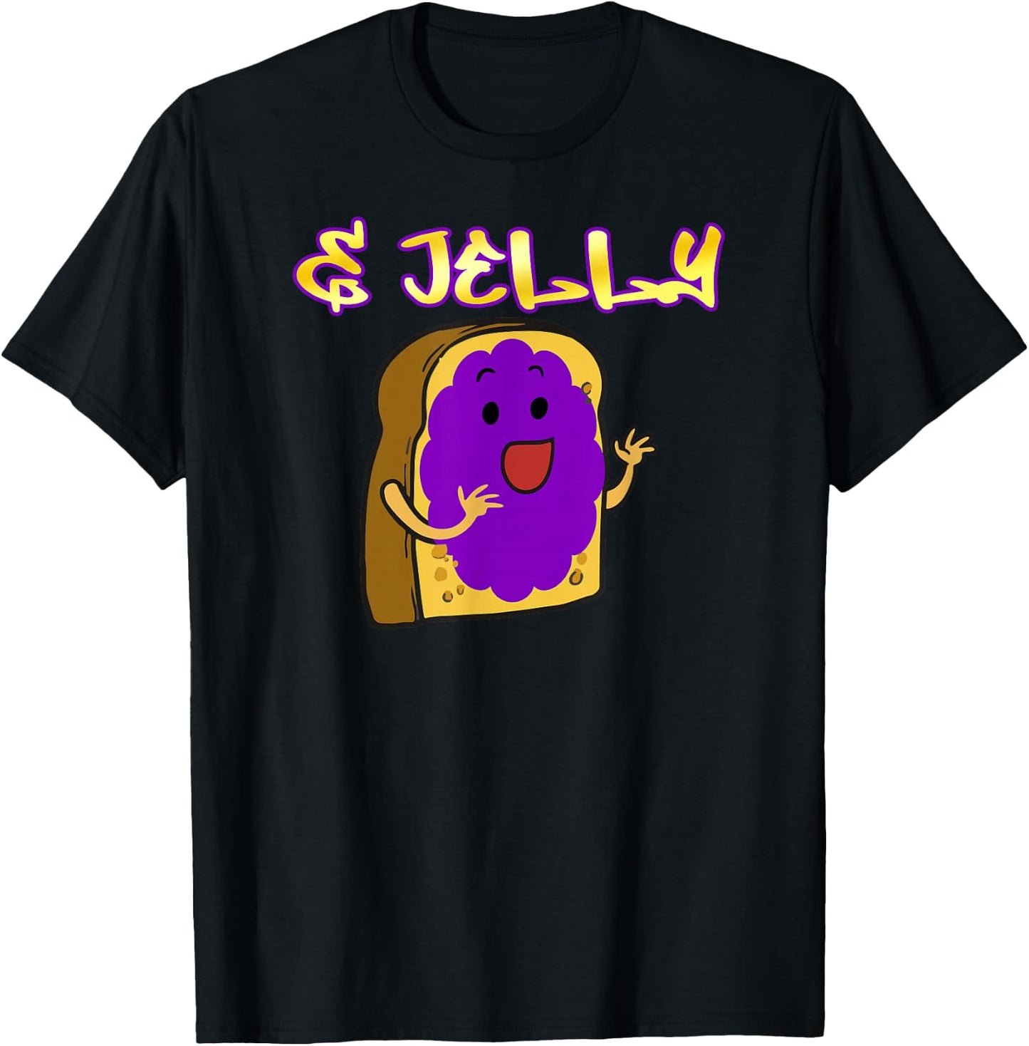 Peanut Butter and Jelly Kawaii Matching PB Grape Jelly T-Shirt - T-Shirt | Black