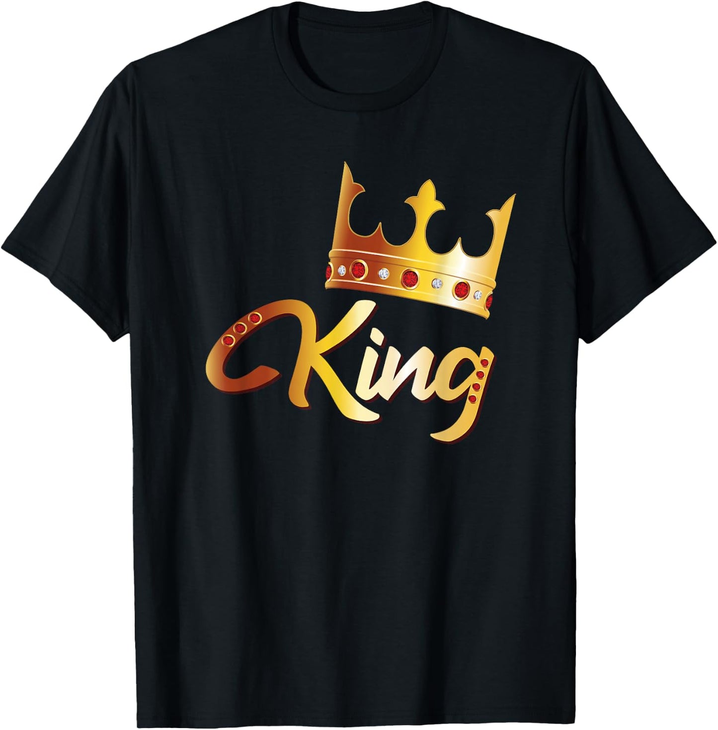 King Shirt Men Couples Matching Royal King T-Shirt - T-Shirt | Black