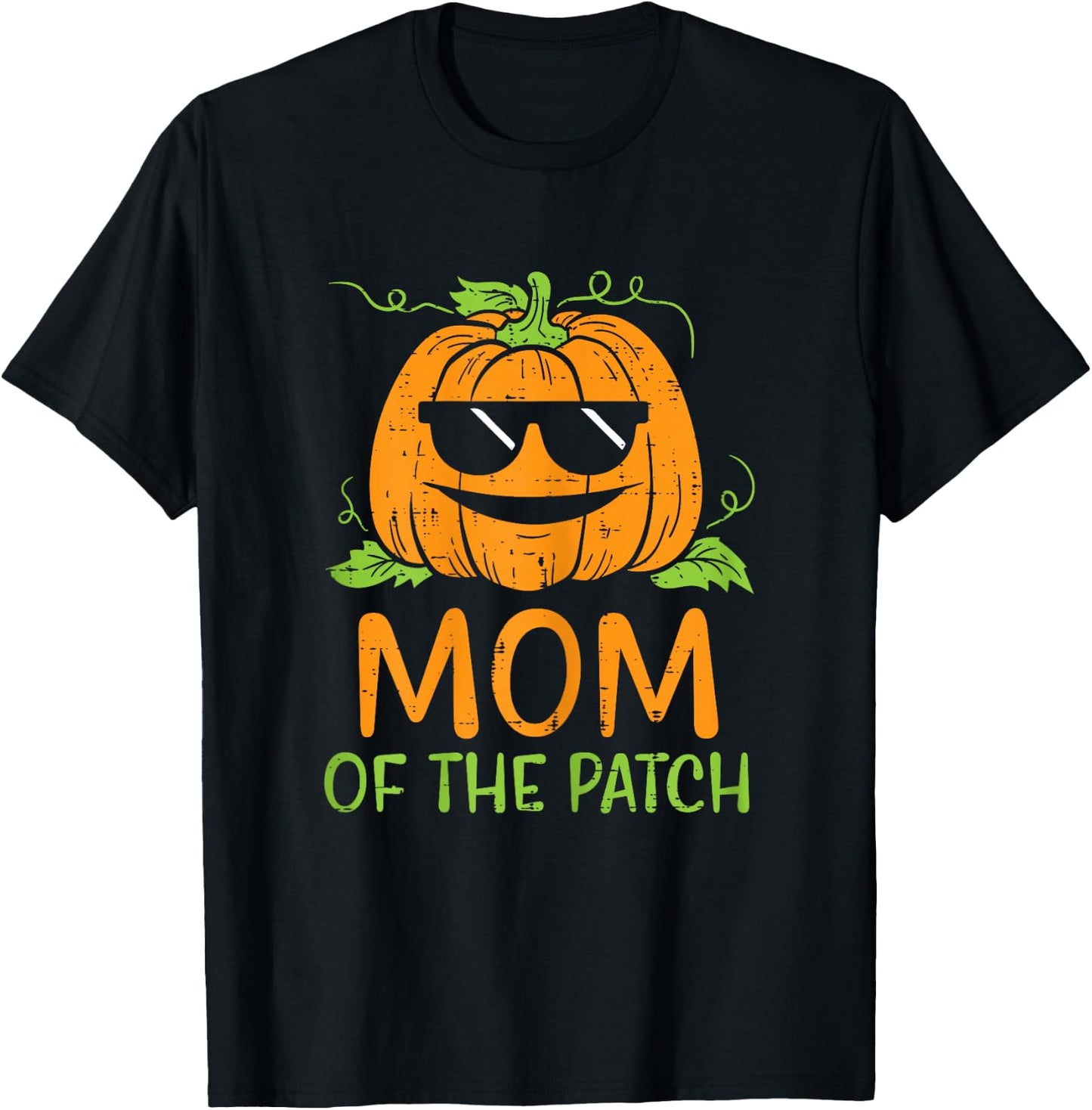 Pumpkin Mom Of The Patch Halloween Family Mommy Mama Women T-Shirt - T-Shirt | Black