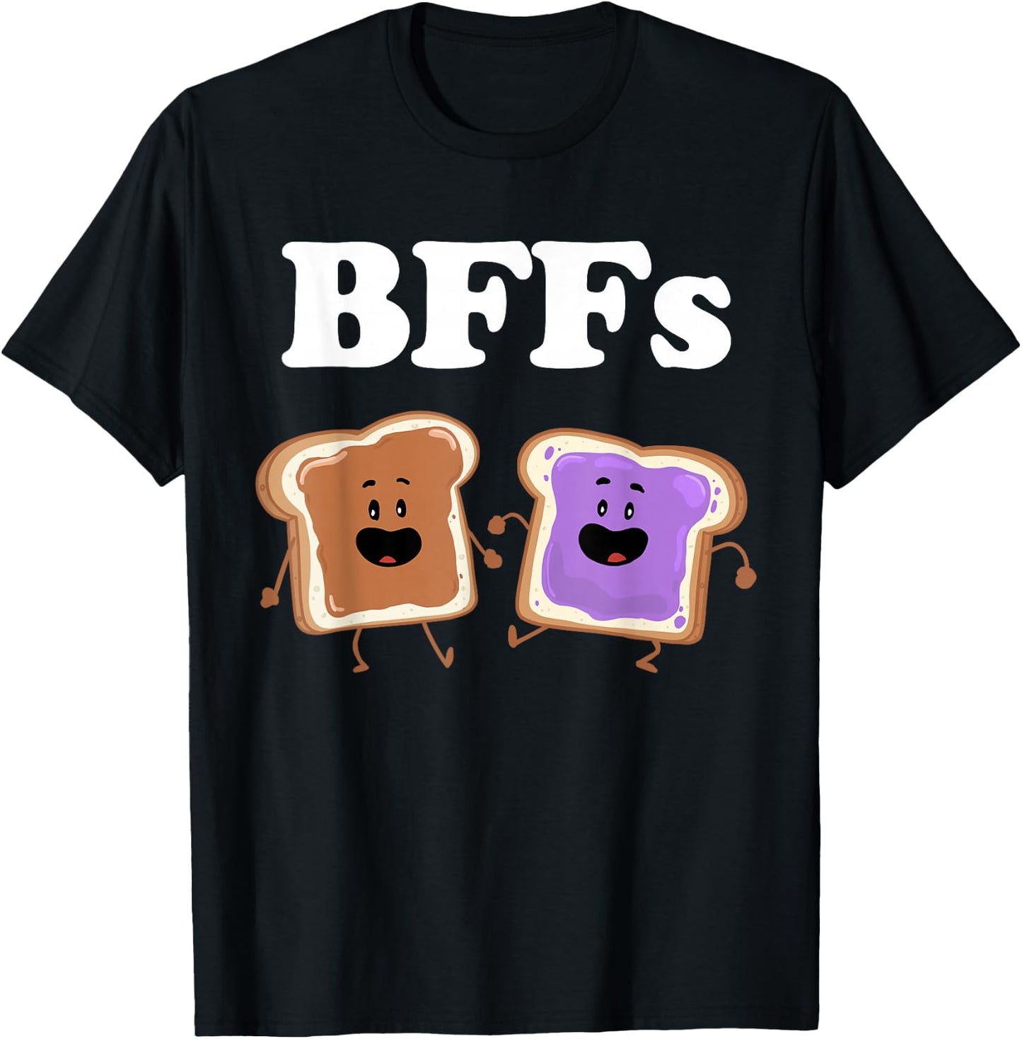 Peanut Butter and Jelly BFFs T-Shirt - T-Shirt | Black