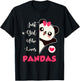 Panda Gift Just A Girl Who Loves Pandas T-Shirt - T-Shirt | Black