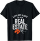 Set Date Talk Real Estate Agent Realtor Broker Investor Gift V-Neck T-Shirt - T-Shirt | Black