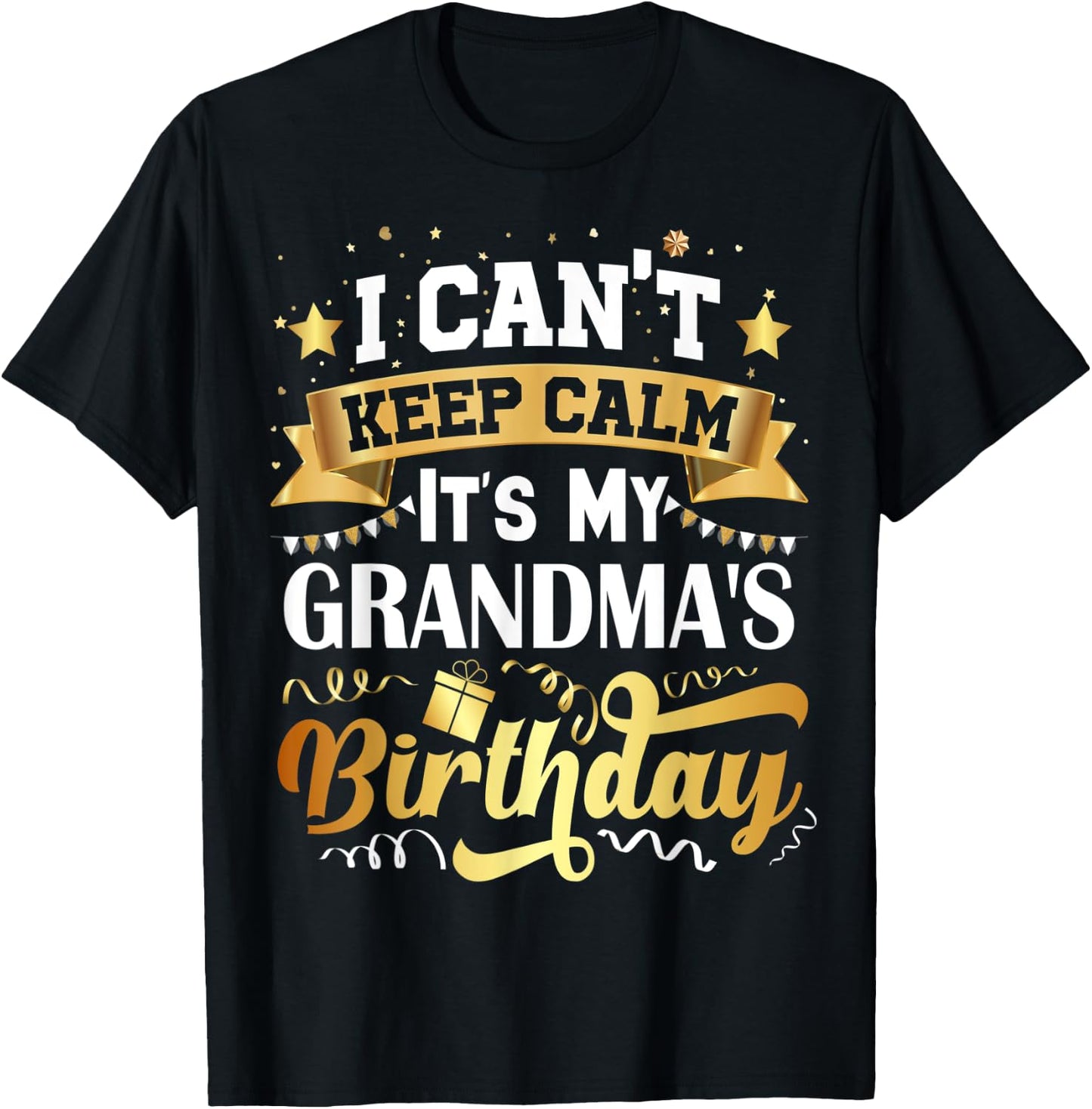 Grandma Birthday Party Gift Family Bday T-Shirt - T-Shirt | Black