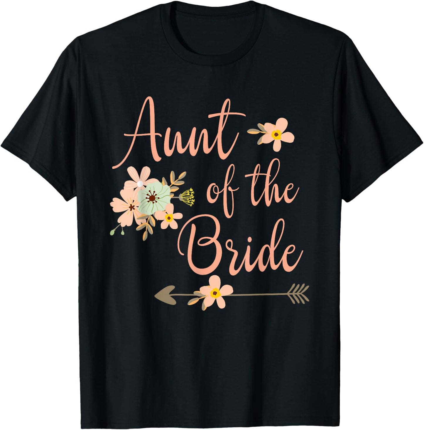 Aunt of the Bride - Party Wedding T-Shirt - T-Shirt | Black