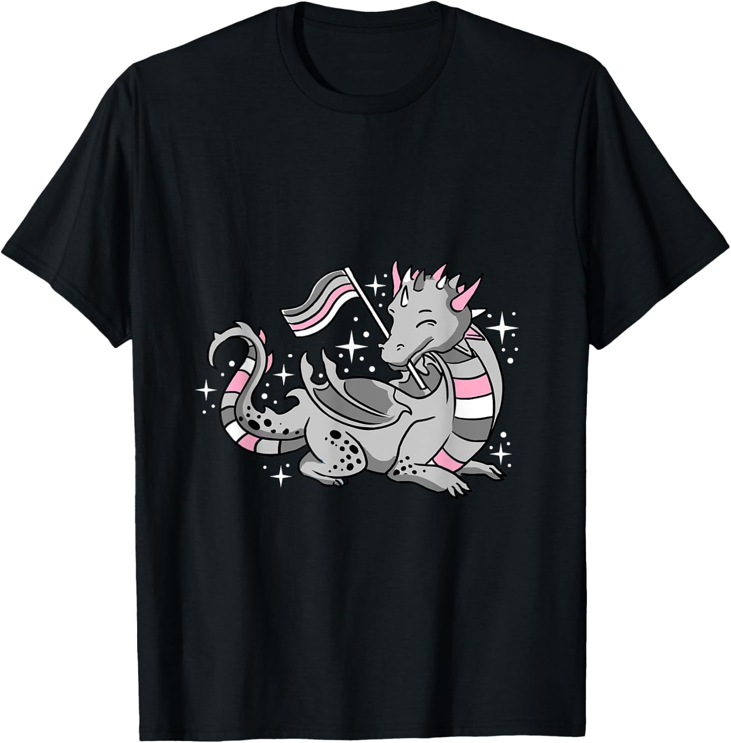Demigirl Dragon Demigirl Pride T-Shirt - T-Shirt | Black