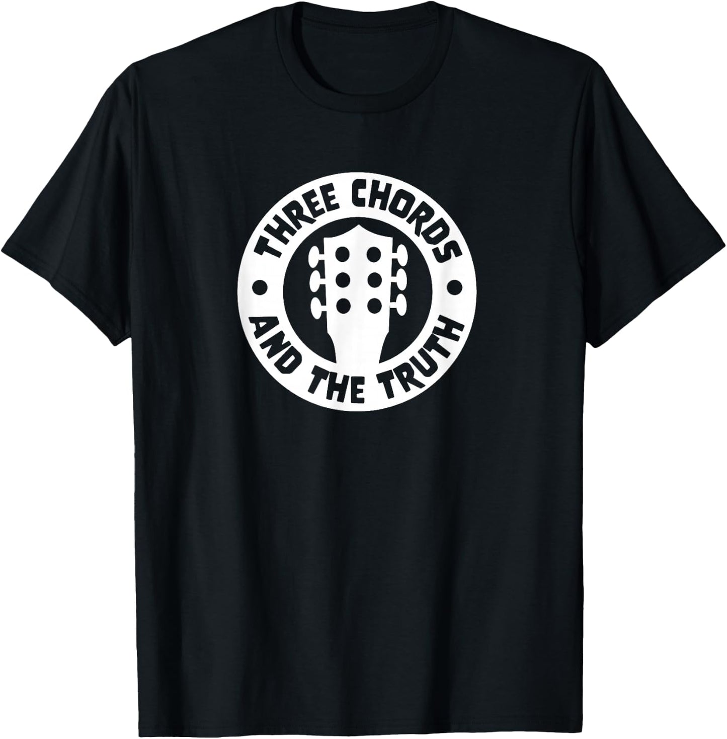 Three Chords & The Truth Country Folk Music Acoustic Guitar T-Shirt - T-Shirt | Black