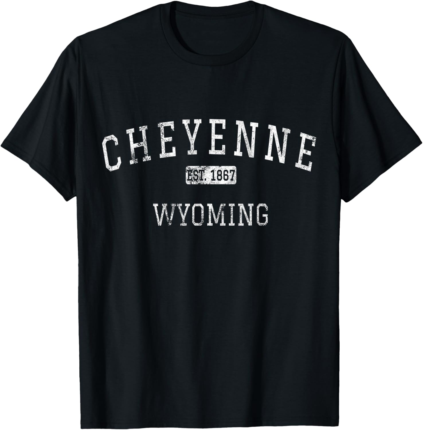 Cheyenne Wyoming WY Vintage T-Shirt - T-Shirt | Black